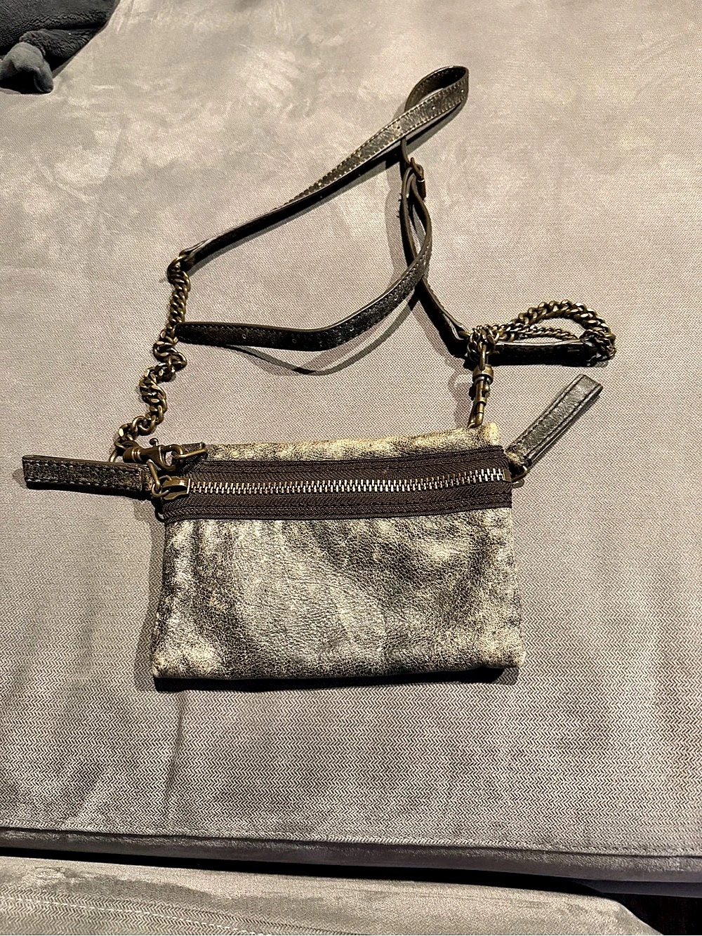 J. Crew Leather Mini Crossbody in Vintage Black
